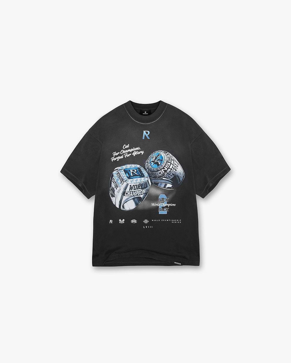 Represent X Feature Champion Rings T-Shirt - Stained Black